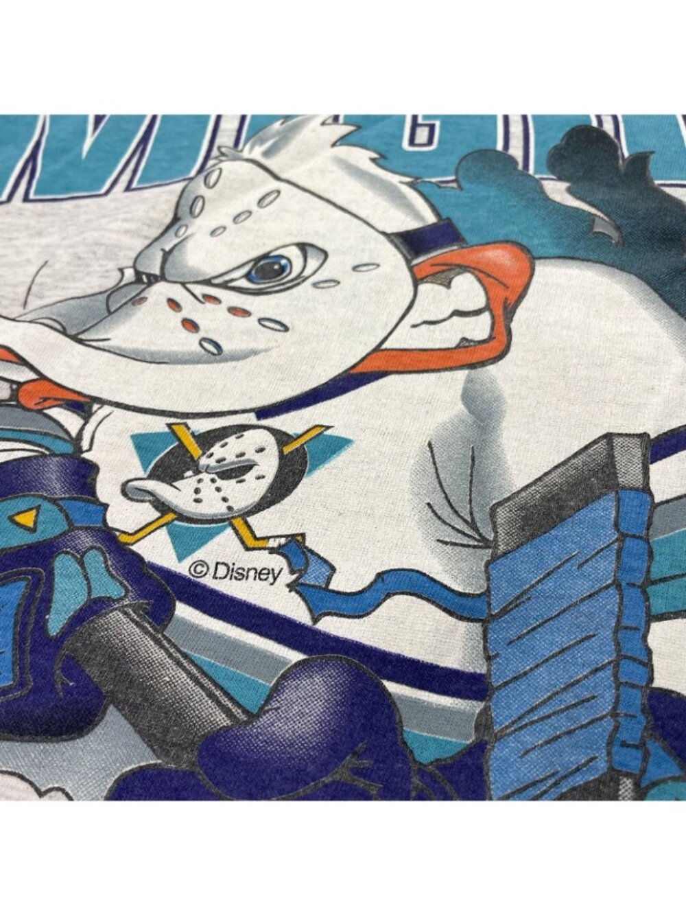 Vintage 90's Nutmeg USA Anaheim Mighty Ducks Disney NHL T-Shirt Men's L - Picture 3 of 15